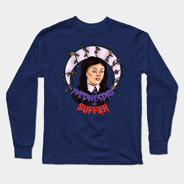 On Wednesdays Long Sleeve T-Shirt by Glazed Comet Designs